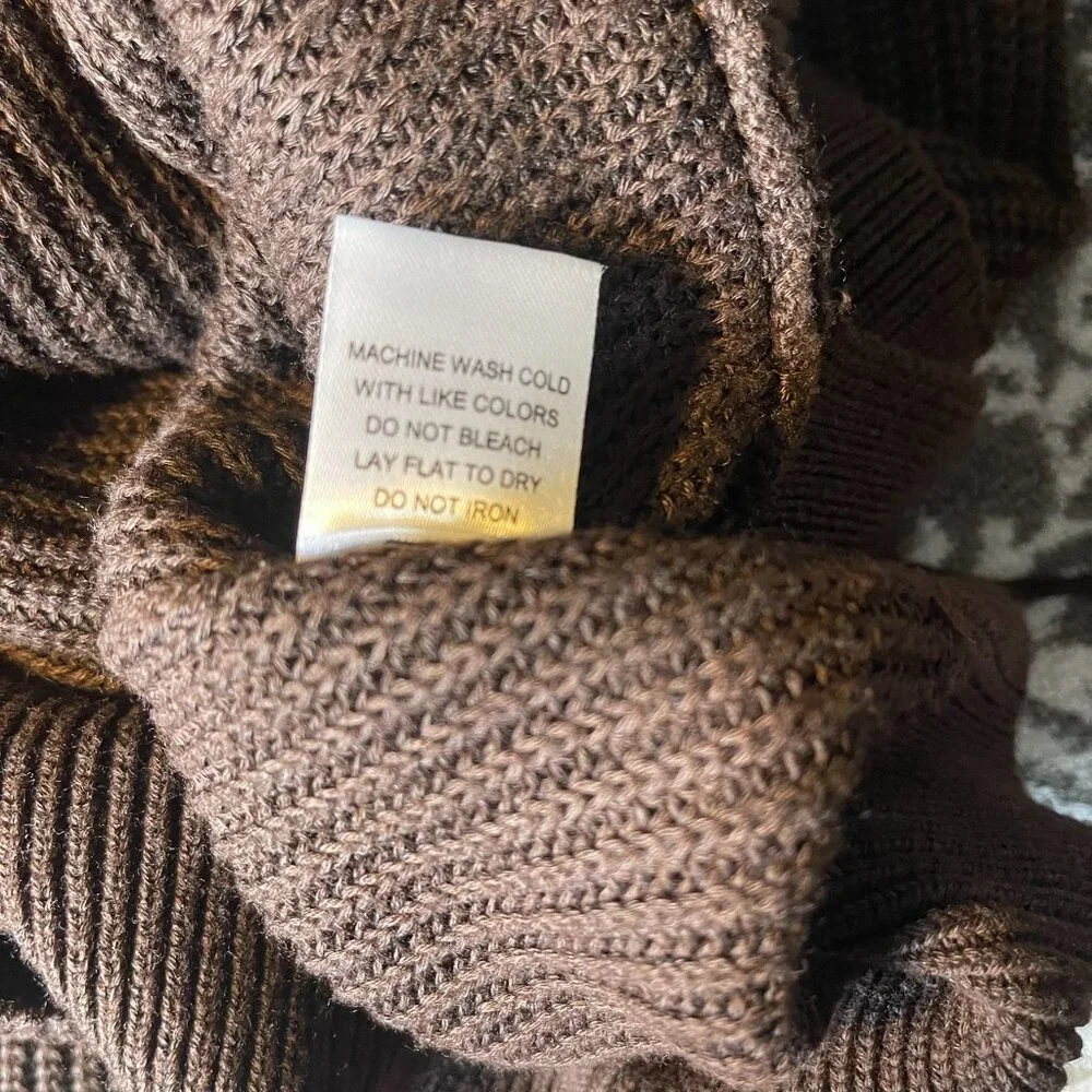 NWOT Women's Wrap Sweater Chocolate-Large - Picture 8 of 14